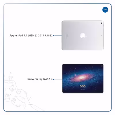 برچسب پوششی ماهوت مدل Universe-by-NASA-4 مناسب برای تبلت اپل iPad 9.7 (GEN 5) 2017 A1822