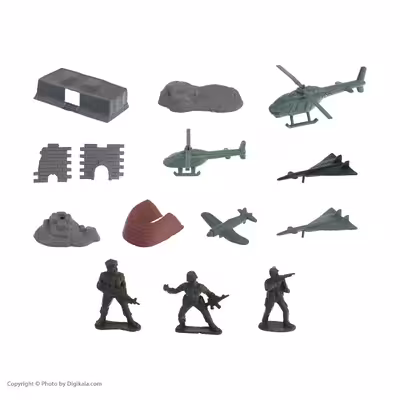 اسباب بازی جنگی مدل سرباز و پادگان کد 1 مجموعه 31 عددی