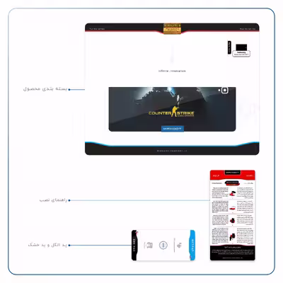 برچسب پوششی ماهوت مدل Counter-Strike مناسب برای تبلت سامسونگ Galaxy Tab S3 9.7 2017 T820