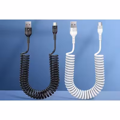 کابل تبدیل USB به USB-C مدل Spring طول 1 متر