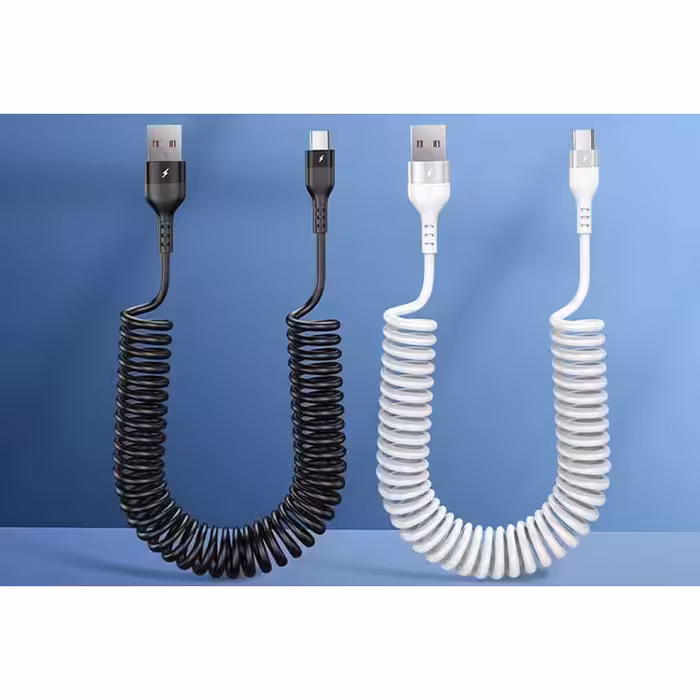 کابل تبدیل USB به USB-C مدل Spring طول 1 متر