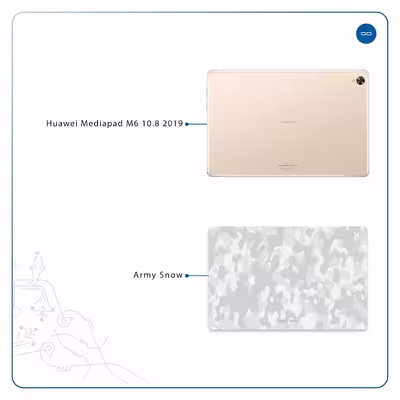 برچسب پوششی ماهوت مدل Army-Snow مناسب برای تبلت هوآوی Mediapad M6 10.8 2019