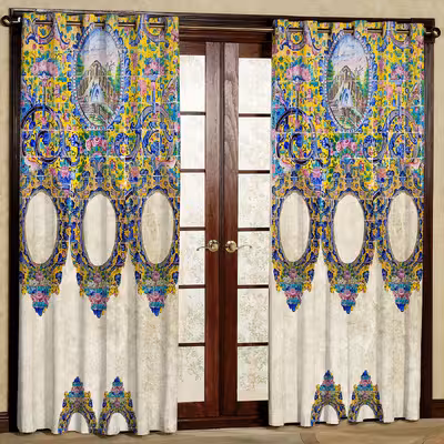 پرده مدل کاشی مخمل پانچی کد 4584 سایز 200x140 سانتی متر