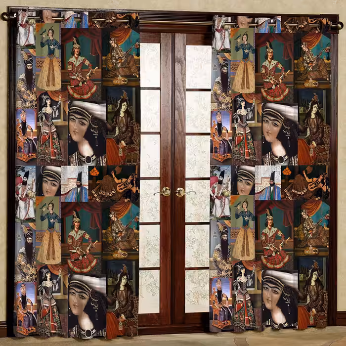 پرده پانچی کد 5533 سایز 280x140 سانتی متر