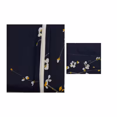 سرویس ملحفه مدل زیپدار شکوفه niki07 کد 195×90 یک نفره دو تکه