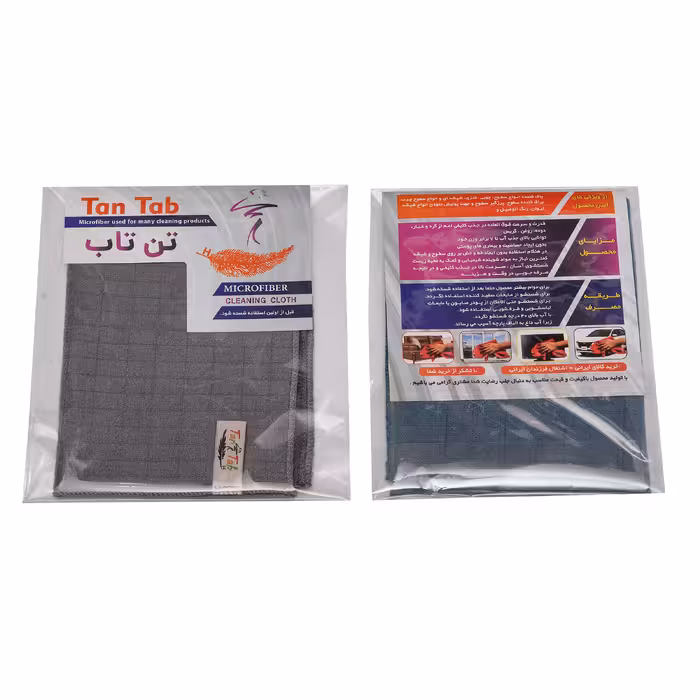 دستمال نظافت خانه و آشپزخانه تن تاب مدل چهارخانه مجموعه 4 عددی