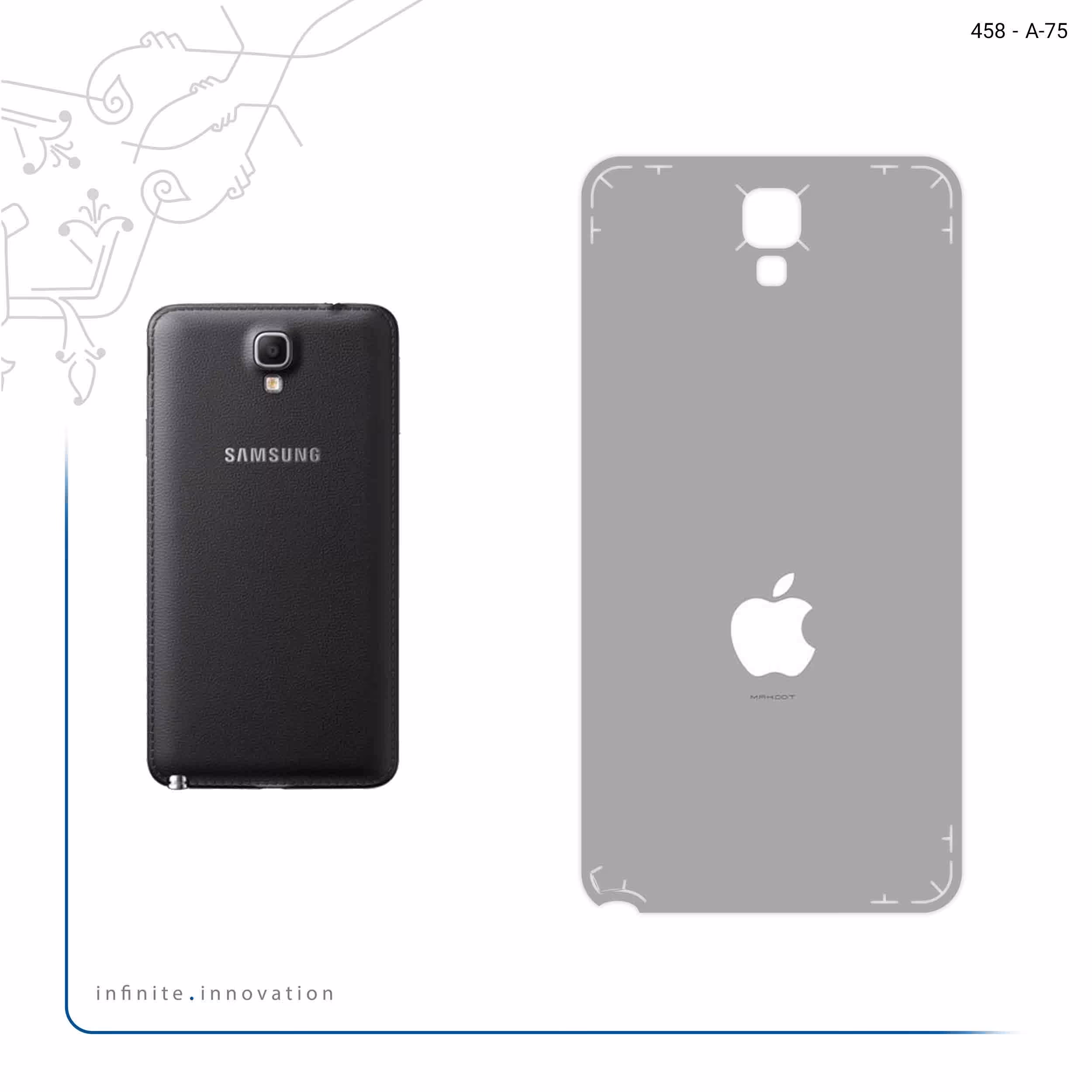 برچسب پوششی ماهوت مدل Apple مناسب برای گوشی موبایل سامسونگ Galaxy Note 3 Neo