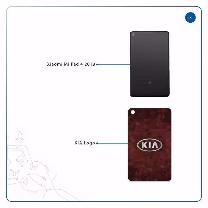 برچسب پوششی ماهوت مدل KIA-Logo مناسب برای تبلت شیائومی Mi Pad 4 2018