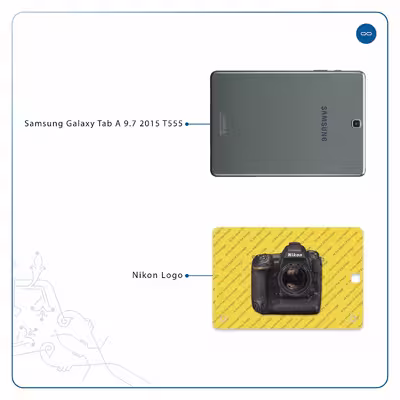 برچسب پوششی ماهوت مدل Nikon-Logo مناسب برای تبلت سامسونگ Galaxy Tab A 9.7 2015 T555