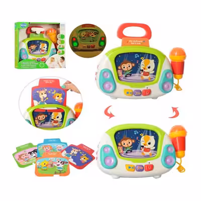 اسباب بازی هولا مدل میکروفن موزیکال ضبط صدا کد 3138