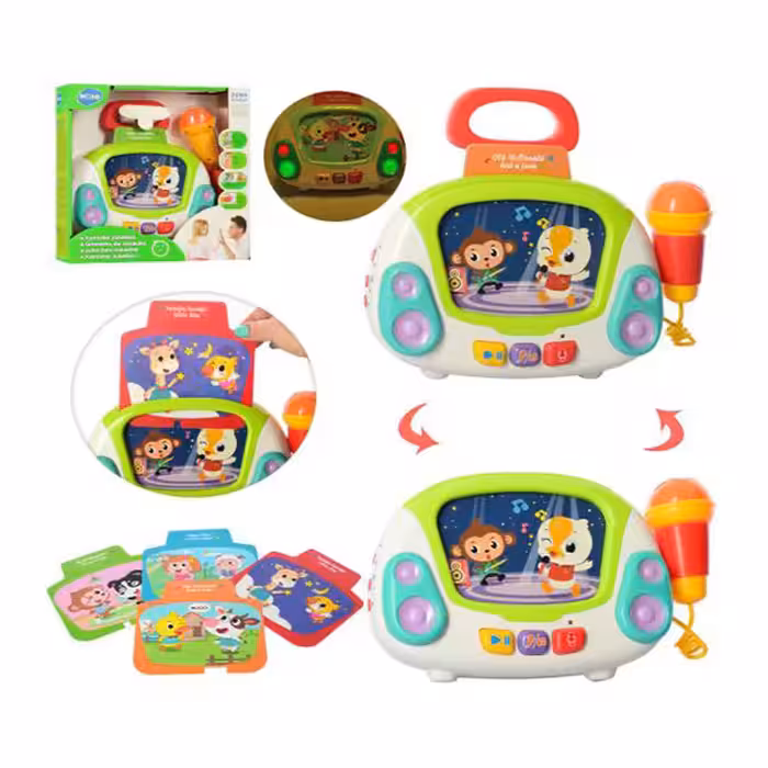 اسباب بازی هولا مدل میکروفن موزیکال ضبط صدا کد 3138