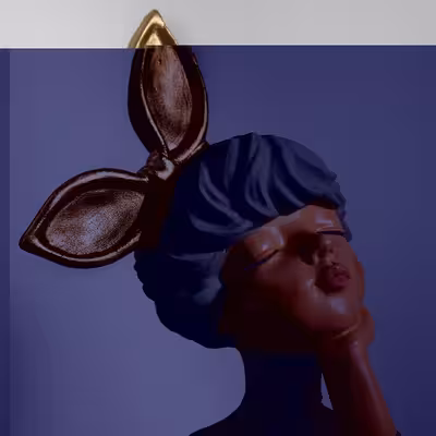 مجسمه مدل دختر قهوه به دست