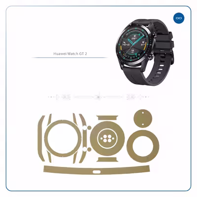 برچسب ماهوت طرح Matte-Gold مناسب برای ساعت هوشمند هوآوی Watch GT2