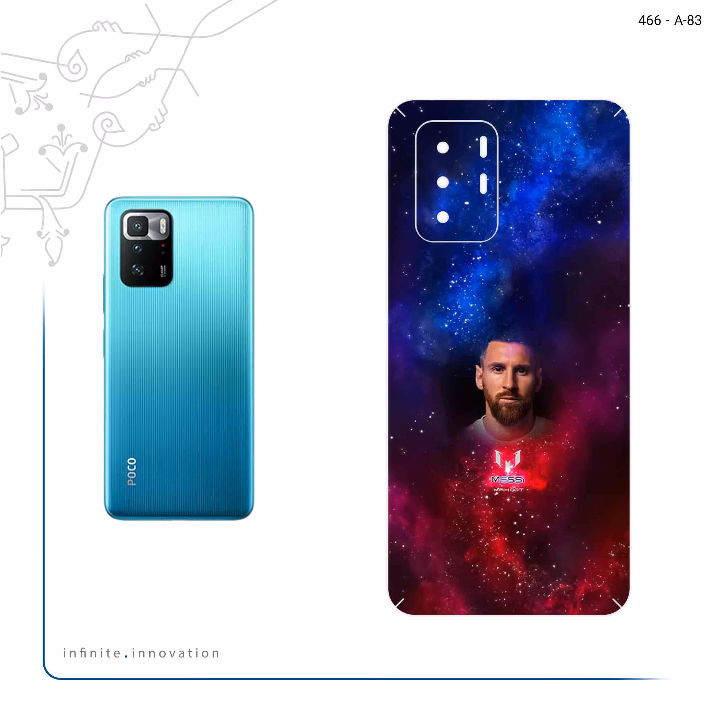 برچسب پوششی ماهوت مدل Lionel Messi 1 مناسب برای گوشی موبایل شیائومی Redmi Note 10 Pro (China)
