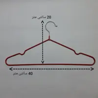 چوب لباسی اطلس مدل روکش دار بسته 5 عددی
