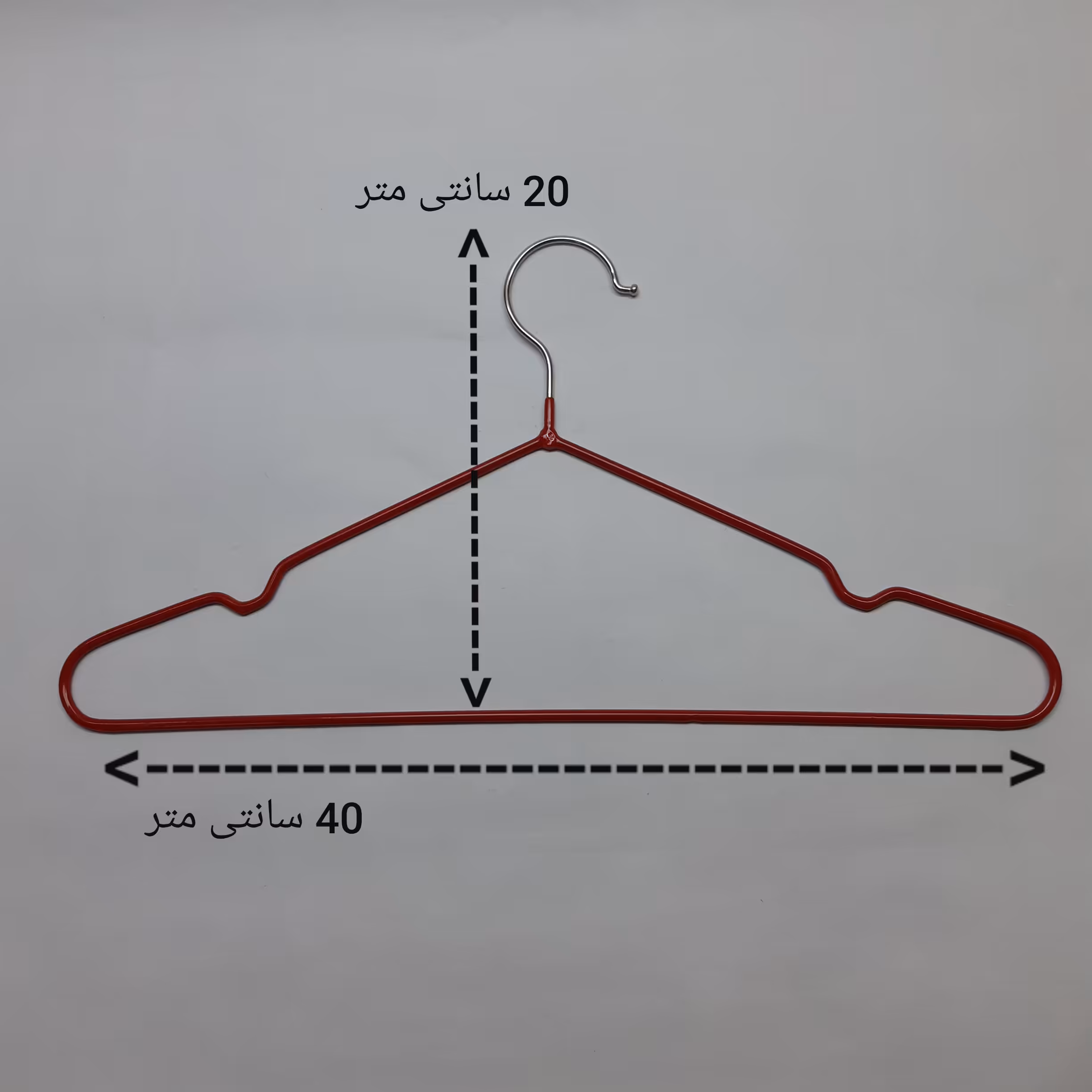چوب لباسی اطلس مدل روکش دار بسته 5 عددی