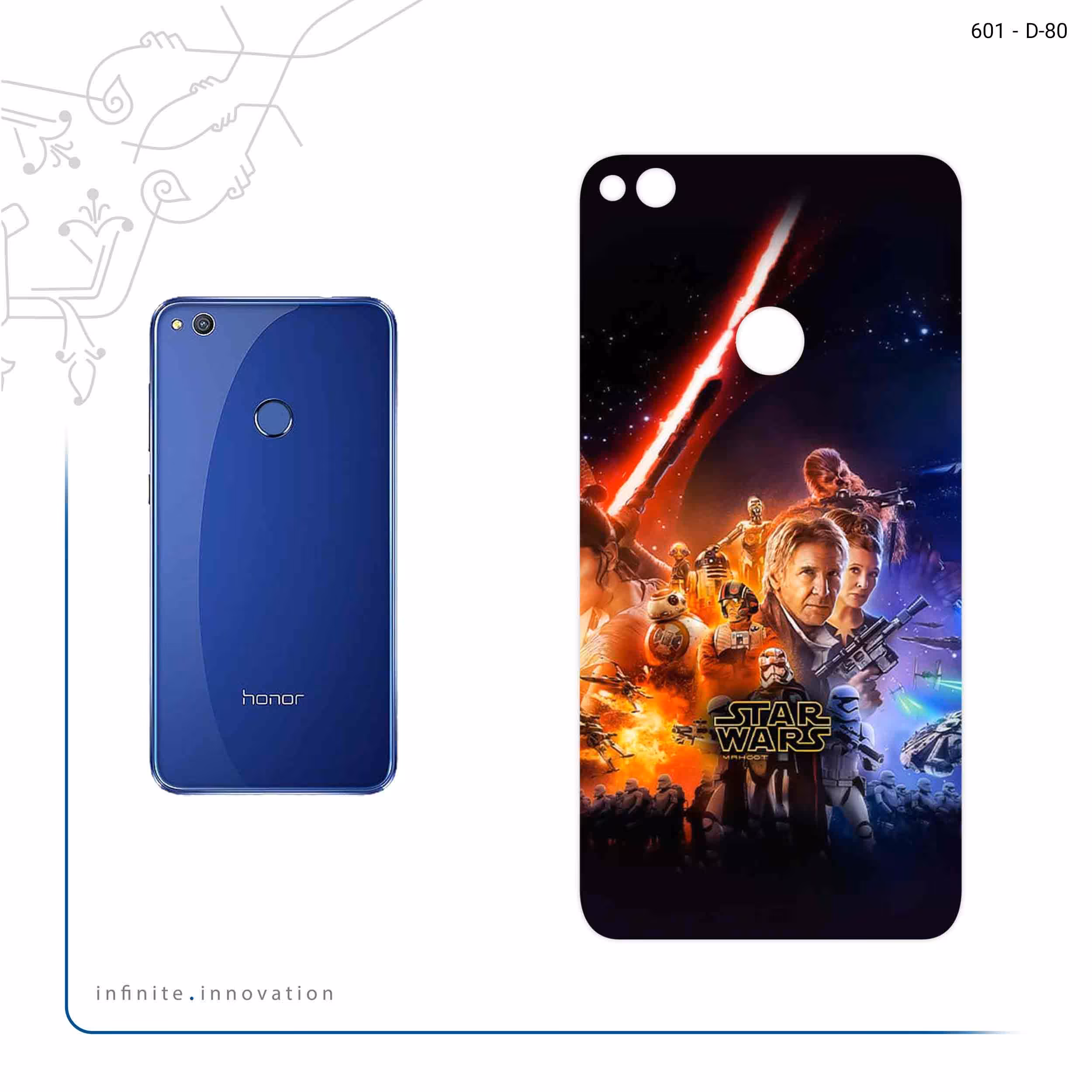 برچسب پوششی ماهوت مدل Star Wars مناسب برای گوشی موبایل آنر 8 Lite