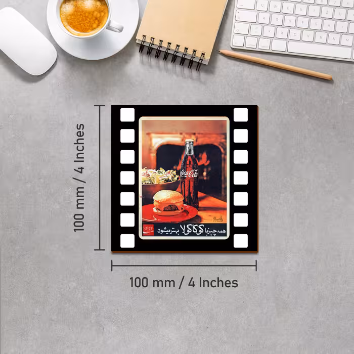 زیر لیوانی لوکسینو مدل تبلیغات قدیمی مجموعه 6 عددی