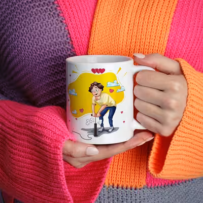 ماگ طرح زیبایی دوچرخه  کد M018