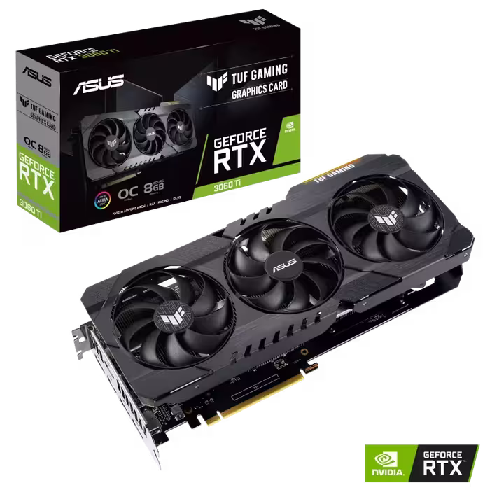 کارت گرافیک ایسوس TUF Gaming GeForce RTX 3060 Ti OC Edition 8GB GDDR6