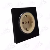 پریز برق ارت دار اسپادانا پلکسی مشکی میانی بژ