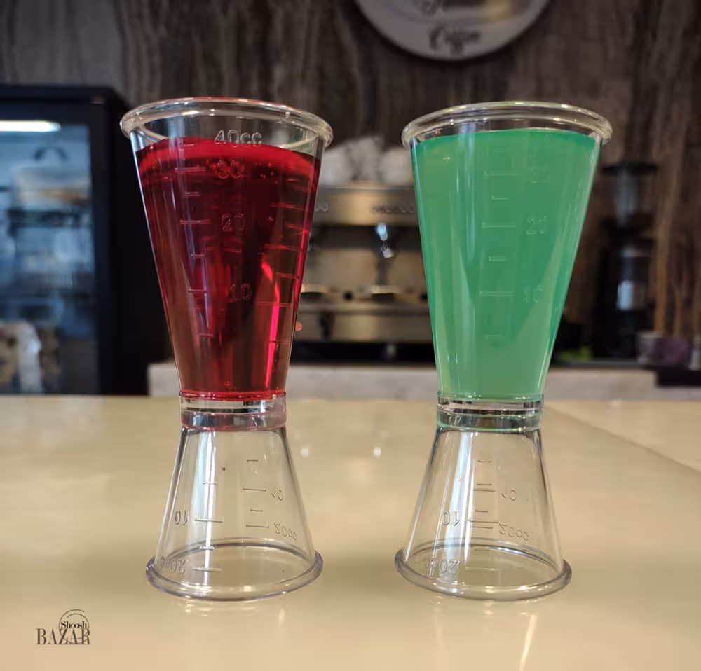 جیجر مدرج پلاستیکی شفاف