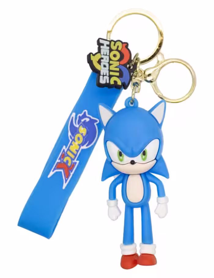 جاکلیدی سیلیکونی فانتزی طرح سونیک هیروز آبی روشن