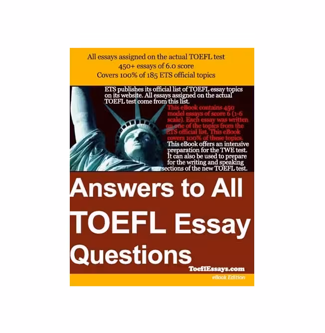 کتاب Answers to all TOEFL Essay Questions انسرز تو آل تافل ایسی