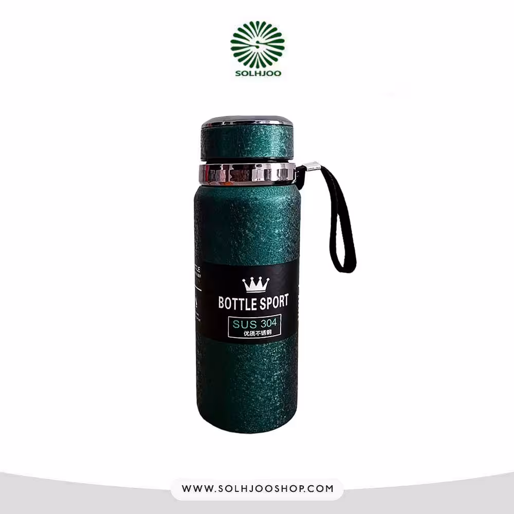 فلاسک800 میل طرح چرم براق sos304