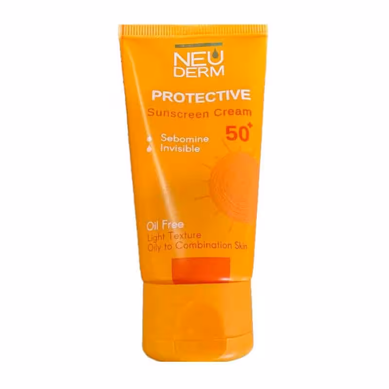 کرم ضد آفتاب بی رنگی فاقد چربی نئودرم SPF50 حجم 50ML