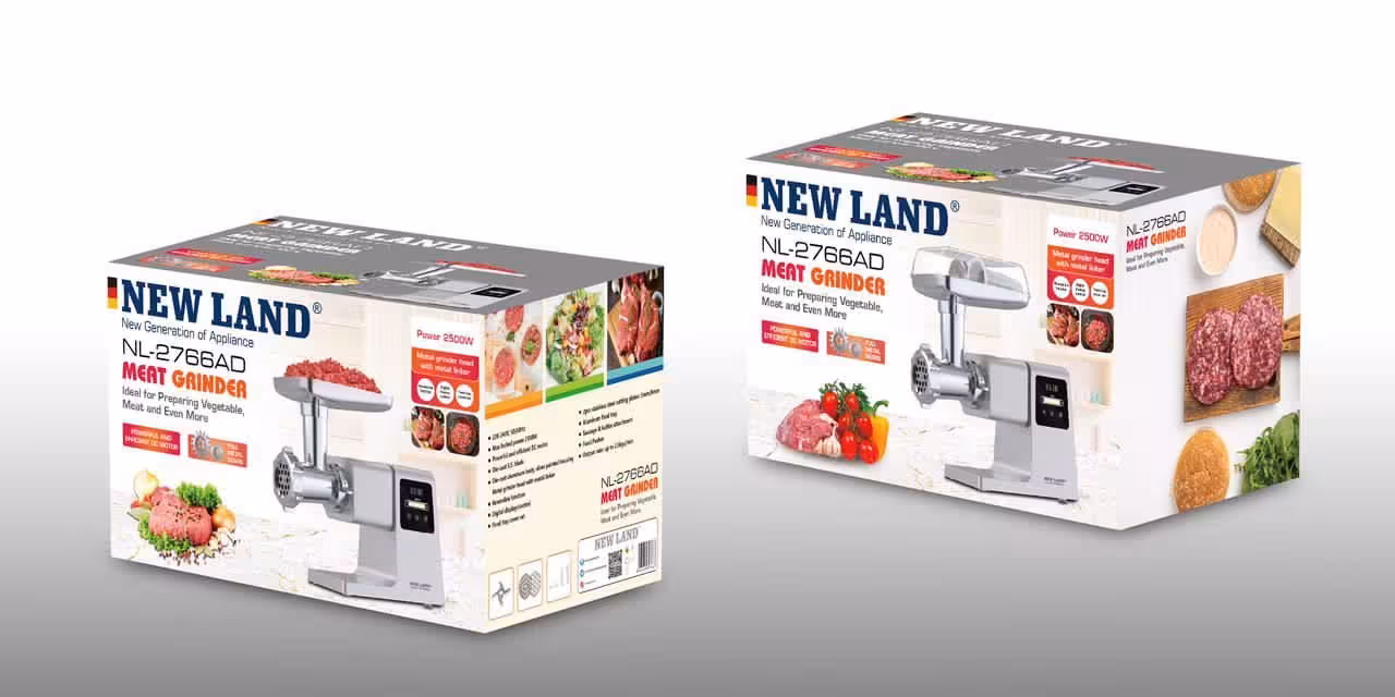 چرخ گوشت استیل لمسی نیولند مدل Steel meat grinder NEWLAND NL-2766AD
