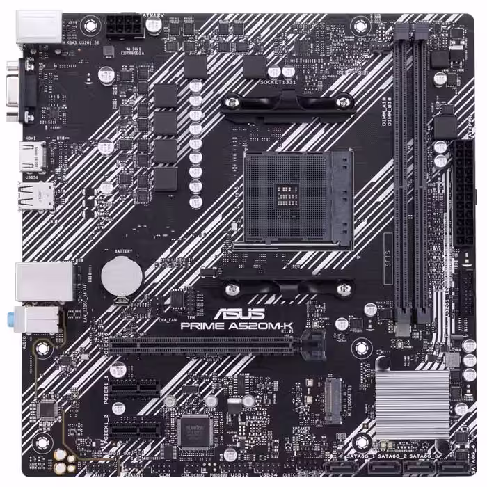 مادربرد ایسوس مدل PRIME A520M-K DDR4 با سوکت پردازنده AM4