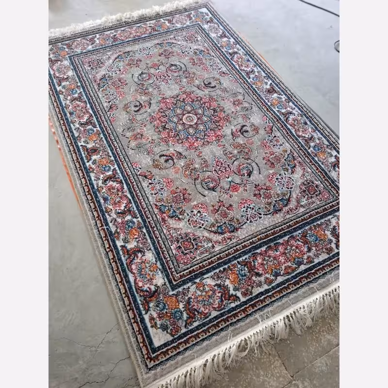 فرش 4متری ماشینی کاشان 500شانه طرح میخک فیلی 2،25در1،5(باارسال رایگان)