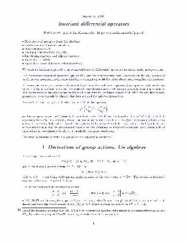 خرید و دانلود نسخه کامل کتاب Invariant differential operators (2006)(en)(20s)