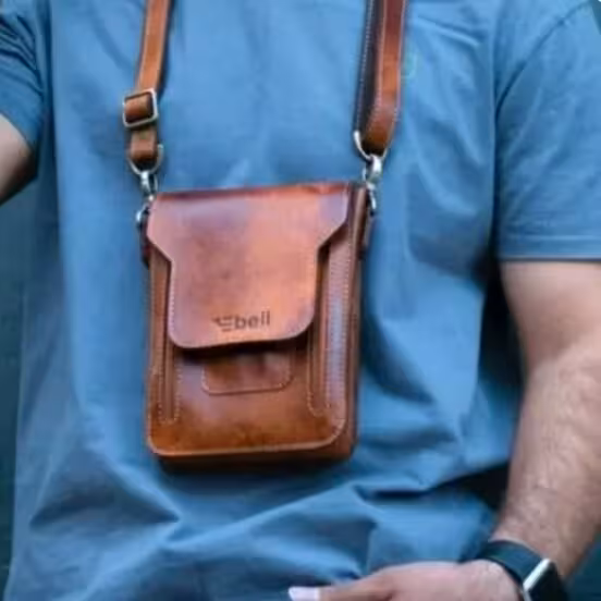 کیف مخصوص پیاده روی چرم طبیعی دست دوز کد43