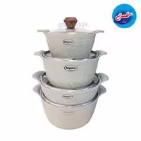 سرویس قابلمه چدن رایتون 8 پارچه کرم