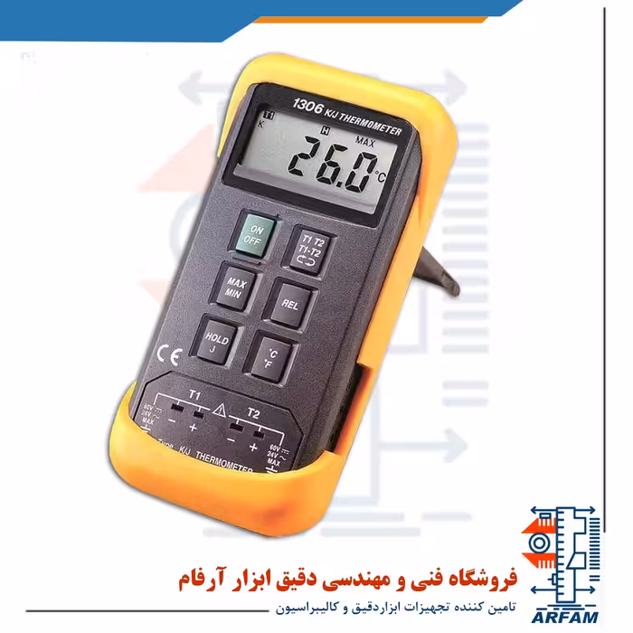 دماسنج تماسی ترموکوپلی نوع K و نوع J برند تی ای اس TES 1306