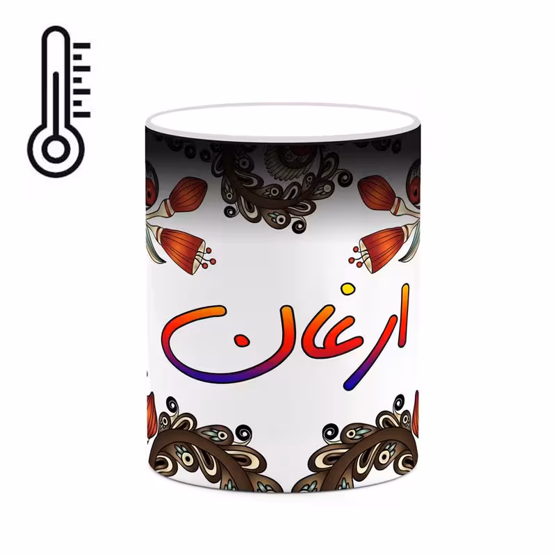 ماگ حرارتی   اسم ارغان  سنتی گل و بته کد mgh43480
