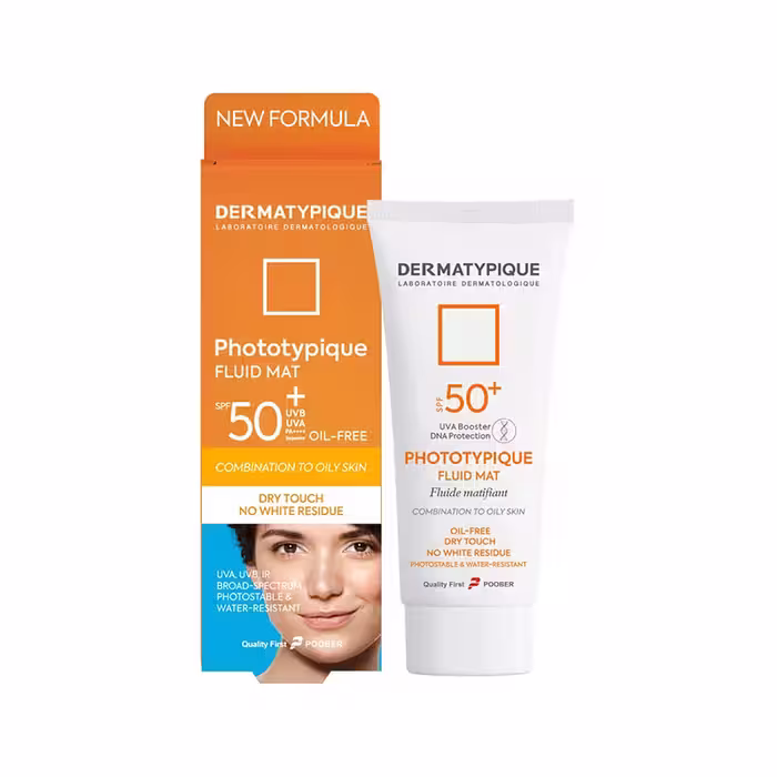 خرید + قیمت | فلویید ضد آفتاب بی رنگ پوست چربSPF50 درماتیپیک