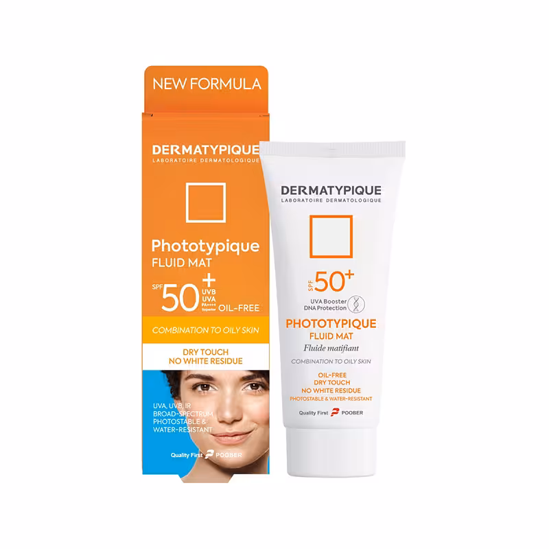 خرید + قیمت | فلویید ضد آفتاب بی رنگ پوست چربSPF50 درماتیپیک