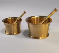 هاون برنجی مناسب ساییدن زعفران | 2 سایز مختلف