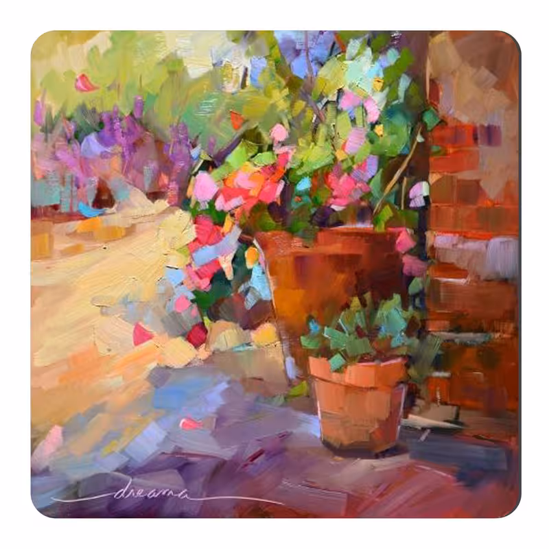 مگنت طرح نقاشی گل و گلدان کد wmg4271