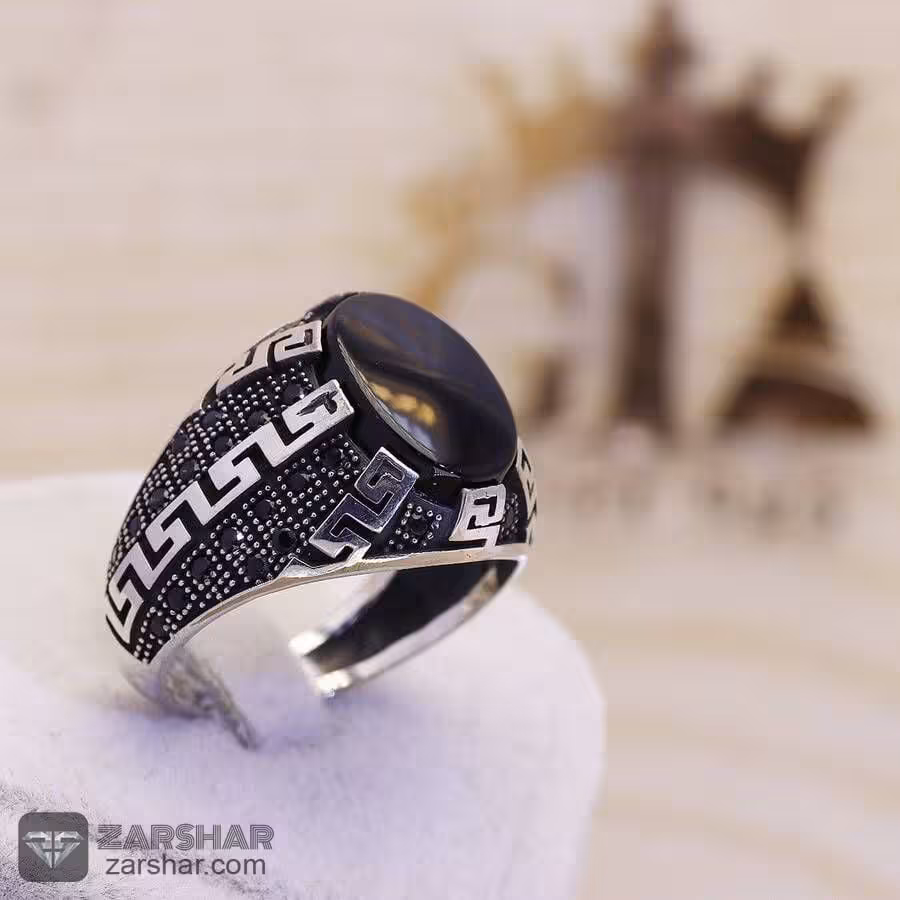 انگشتر اسپرت مردانه نقره مدل آدریان