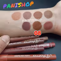 رژلب مدادی فلورمار شماره 008 رنگ قهوه ای 24 ساعته و ضدآب  مات بافت نرم و سبک و مخملی ضد حساسیت فاقد پاربن