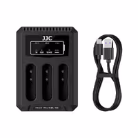 شارژر سه قلو تایپ سی باتری دوربین اولیمپوس جی جی سی مدل DCH-110TC