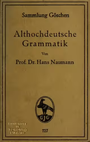 خرید و دانلود نسخه کامل کتاب Althochdeutsche Grammatik