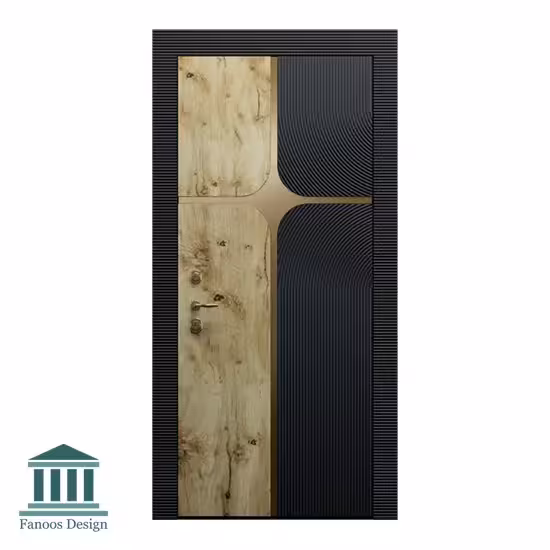 درب ورودی لابی چوبی تک لنگه کد 3031