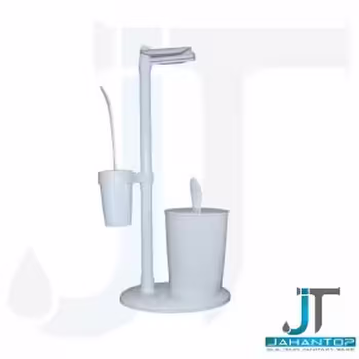 سطل و برس یا سرویس سه کاره تمام سفید اطلس