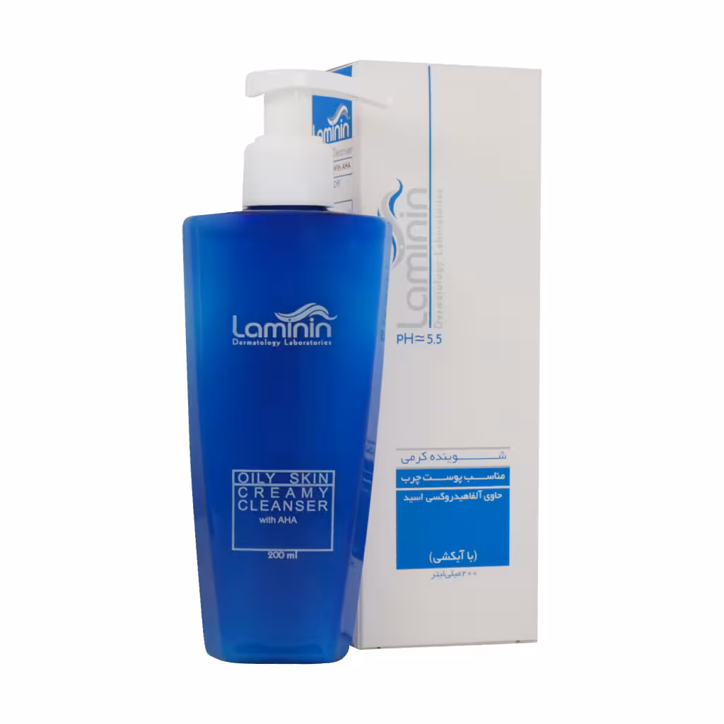 کرم ژل پاک کننده مناسب پوست چرب و آکنه ای لامینینLAMININ LIQUID SYNDET FOR OILY &amp; ACNE PRONE SKIN