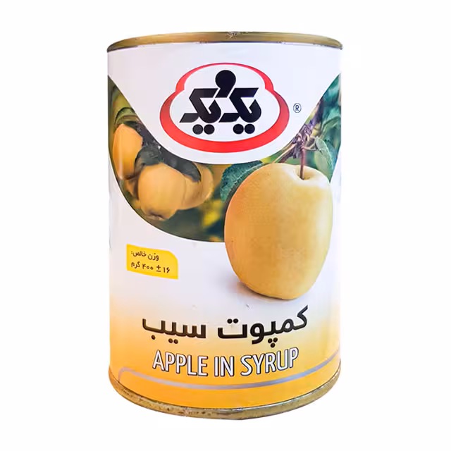 کمپوت سیب یک و یک 400 گرمی